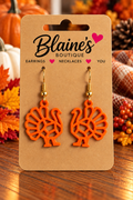 Thanksgiving Turkey Dangle Earrings [orange]