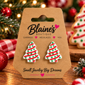 Christmas Tree Snack Stud Earrings 🎄🍪