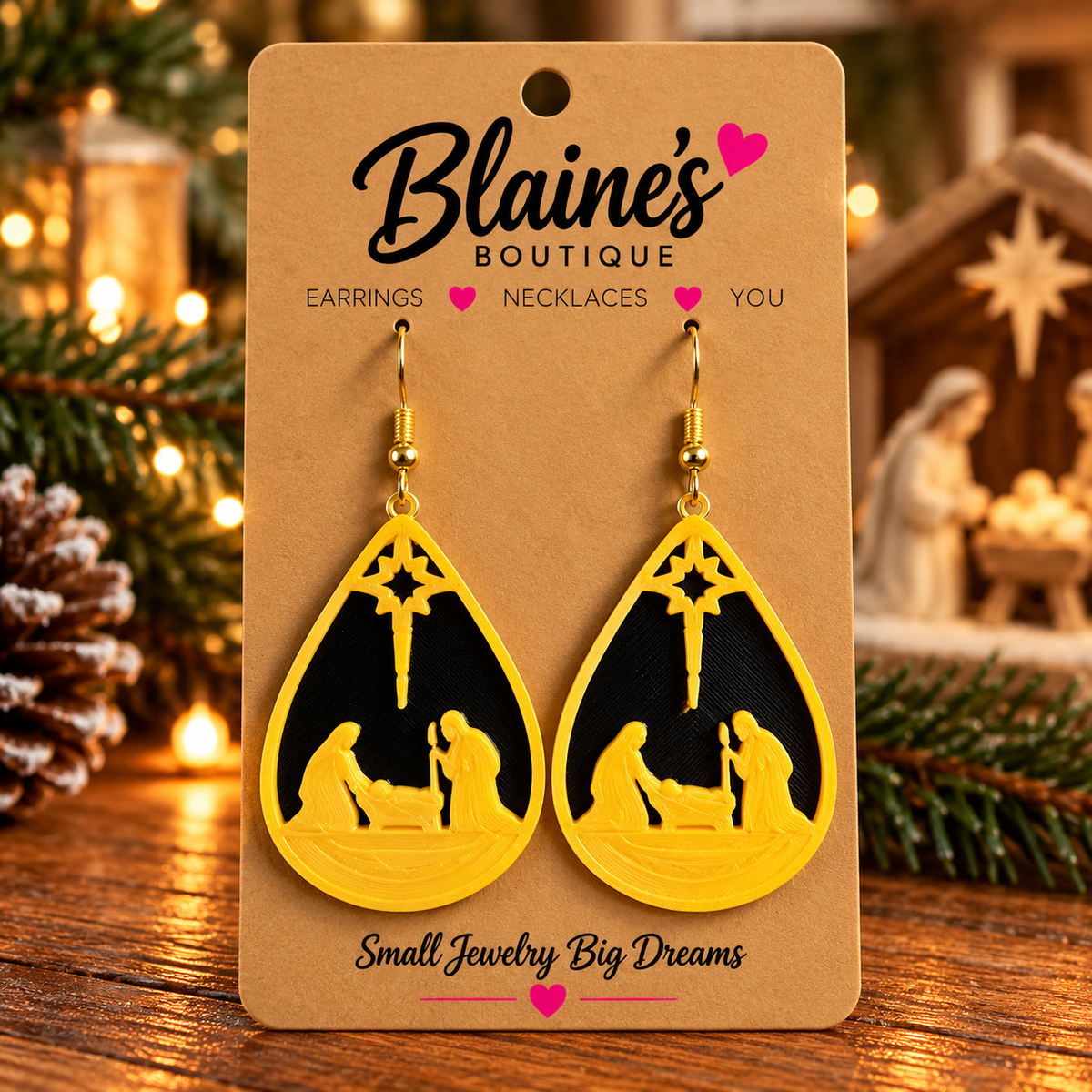🌟 Christmas Nativity Earrings