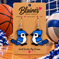 💙 Blue Jay Spirit Dangle Earrings 🏀🏐
