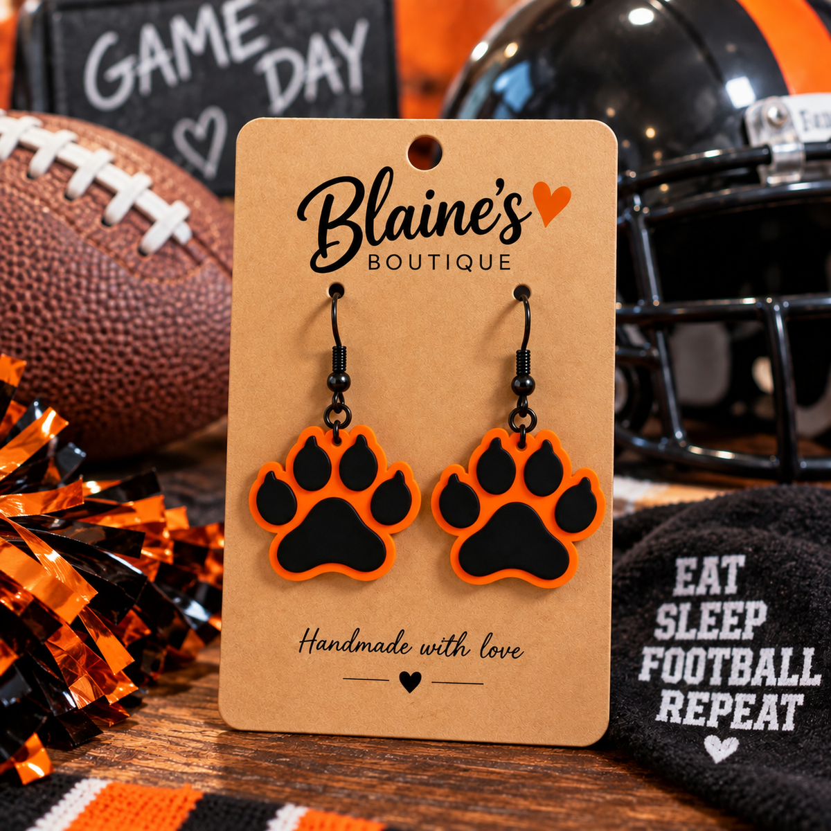NBC Tiger paws w/claws [black/orange]
