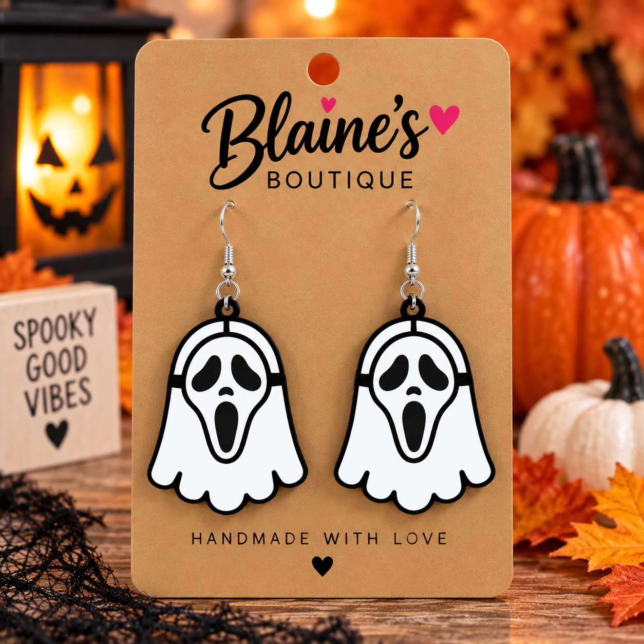 Ghost Face Earrings