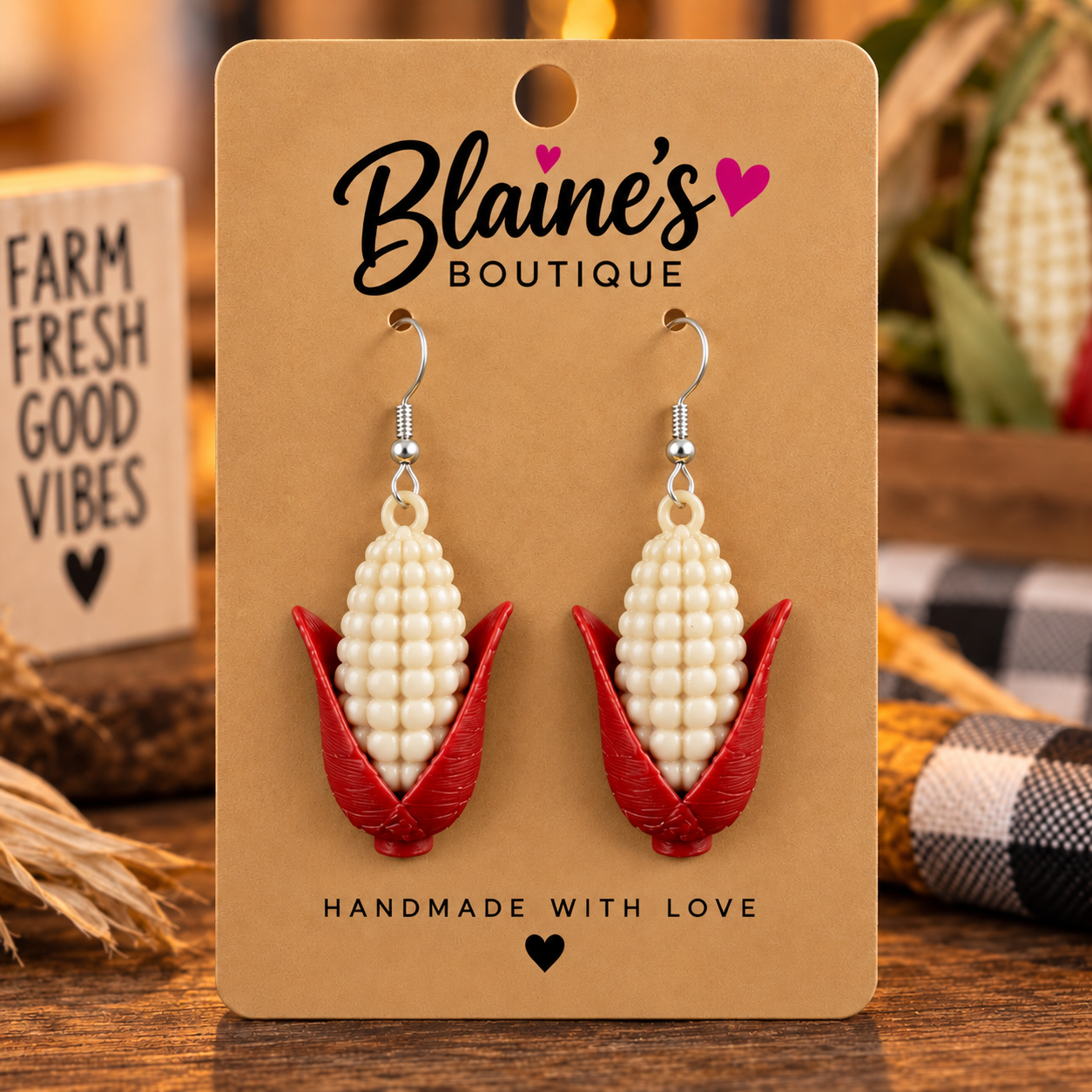 Corn Cob Earrings