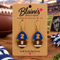 Football Jersey Number Earrings