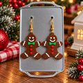 🍪 Gingerbread Man Christmas Earrings 🎄