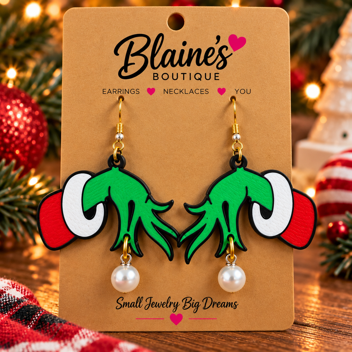 Christmas Mischief Dangle Earrings